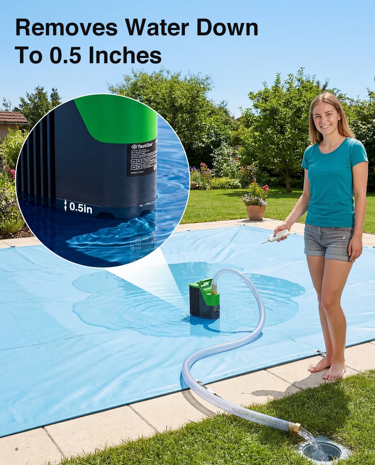 TaskStar Cordless Submersible Utility Water Pump