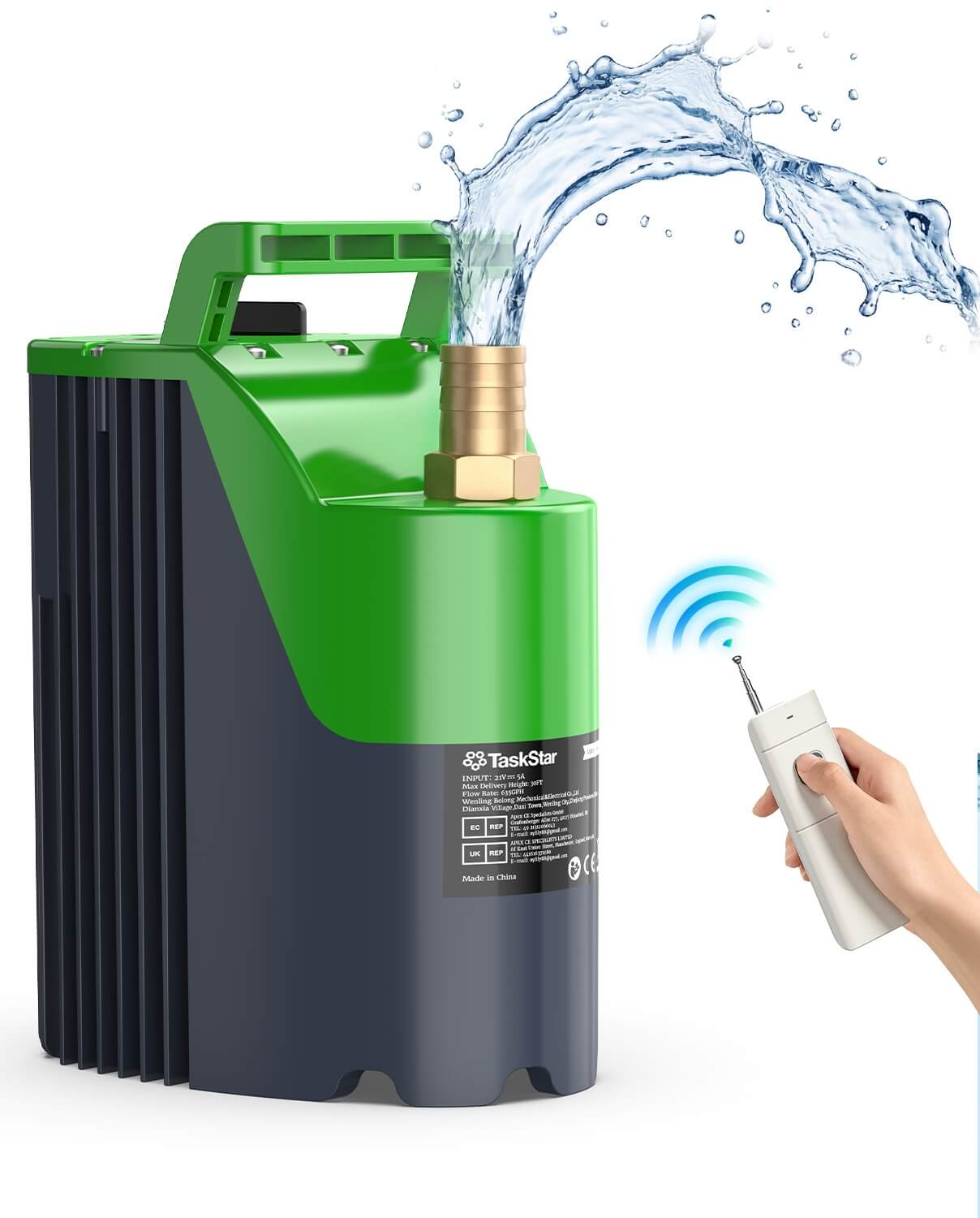 TaskStar Cordless Submersible Utility Water Pump