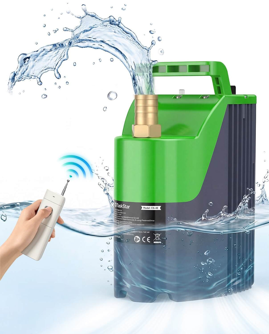 TaskStar Cordless Submersible Utility Water Pump