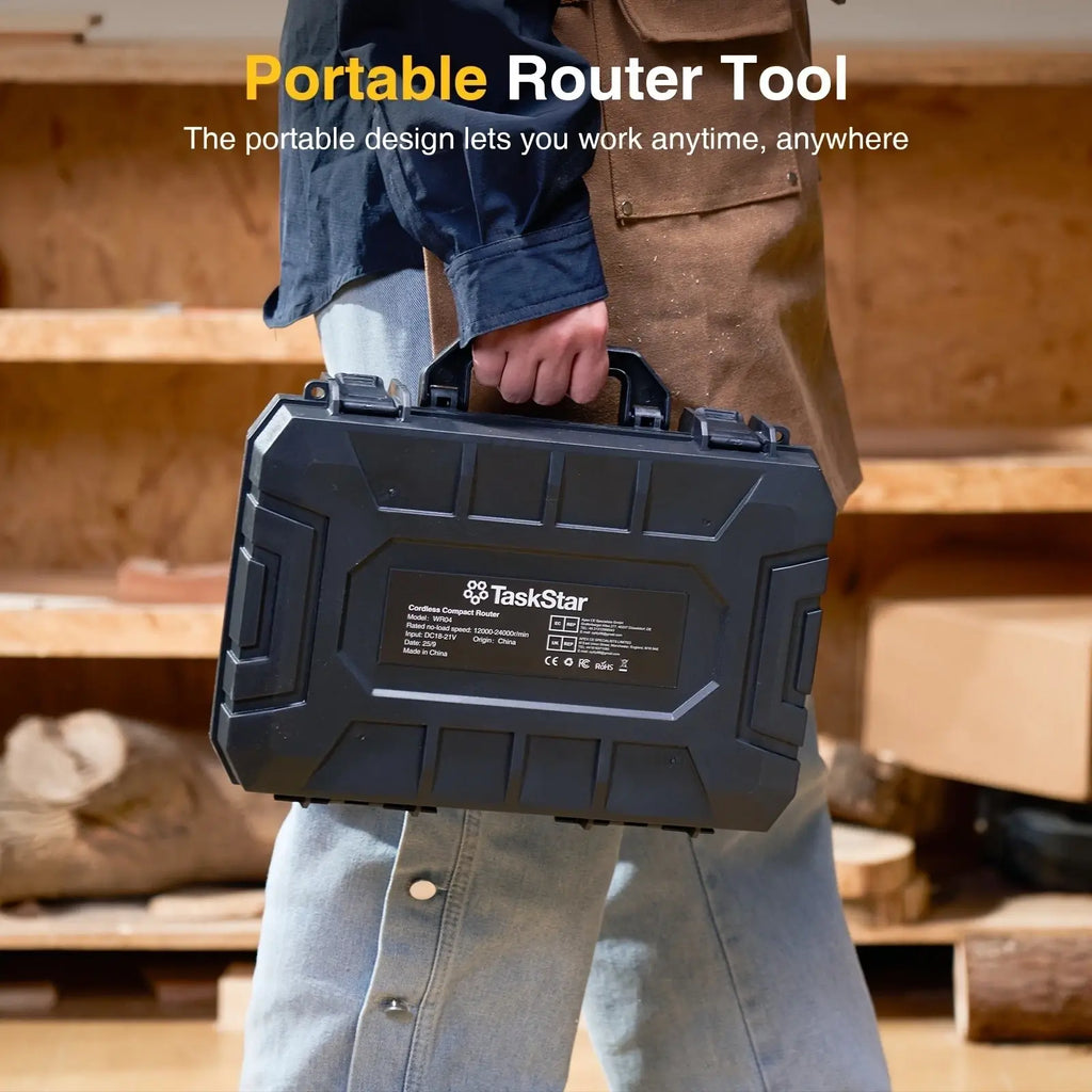 Electronic Router Tool TaskStar Cordless Wood Router Tool Compact Trim Router Brushless 2X4.0 ...