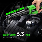 TaskStar Extended Cordless Electric Ratchet Wrench 70N.M 3/8", Brushless Motor