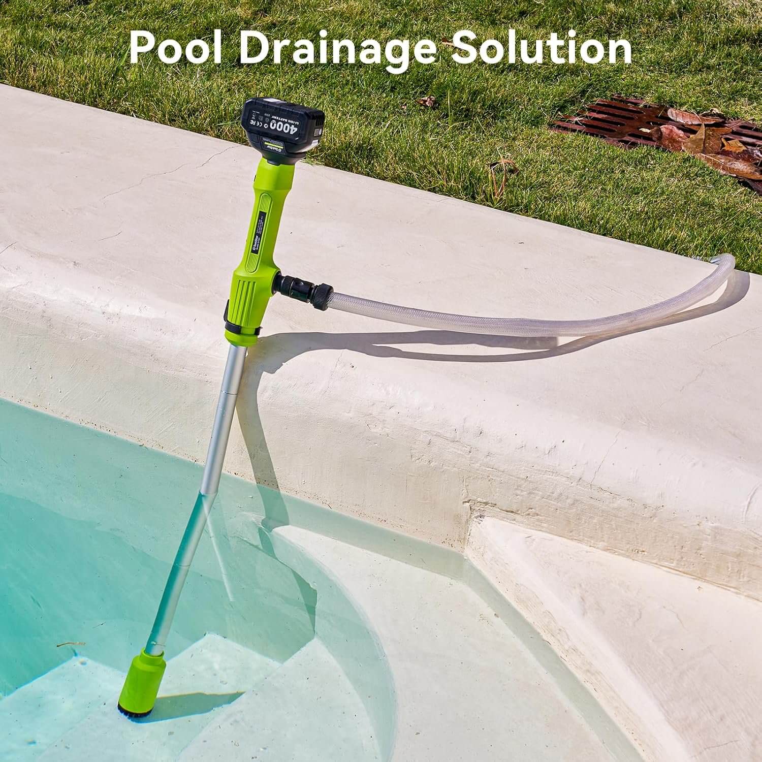 Taskstar Cordless Stick Transfer Pump for Water/Diesel, 2.2" Filter OD, 720GPH Fast Drain