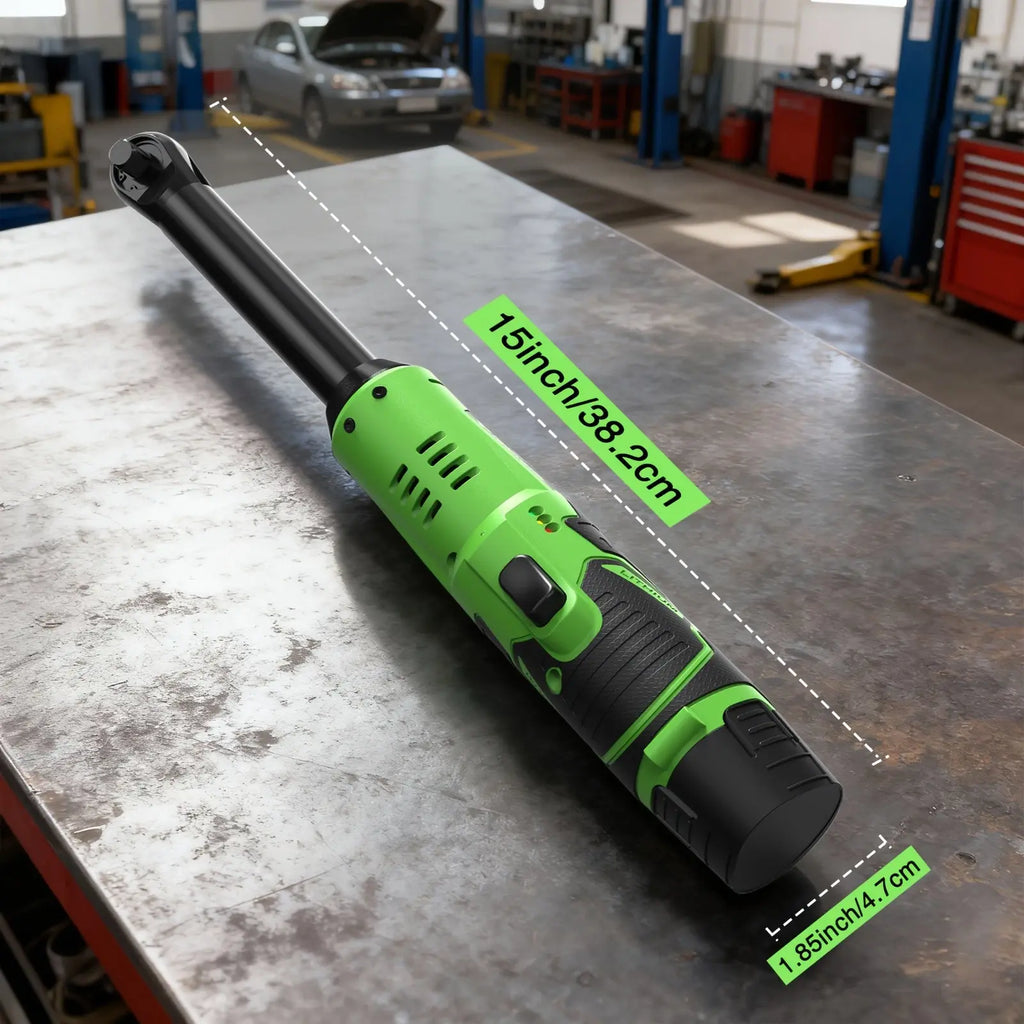 Taskstar Extended Cordless Electric Ratchet Wrench 3/8" 37 Ft-lbs 50Nm