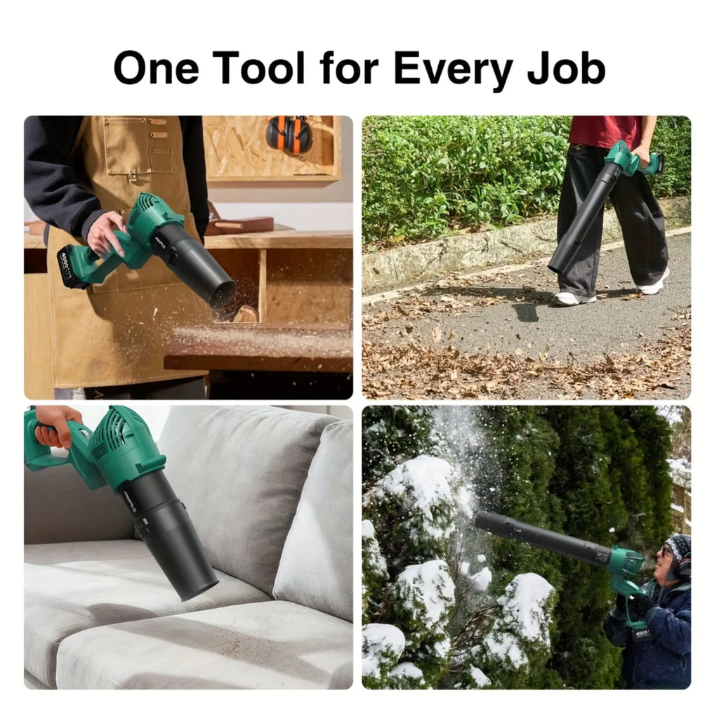 TaskStar 21V Cordless Leaf Blower With 2 × 4.0Ah Batteries for Lawn Care,Patio and Yards