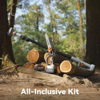 Taskstar 2-in-1 Cordless Pole Saw & 8” Mini Chainsaw Brushless Motor, Auto Lubrication, 2x4.0 Ah Batteries & Charger