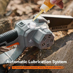 Taskstar 2-in-1 Cordless Pole Saw & 8” Mini Chainsaw Brushless Motor, Auto Lubrication, 2x4.0 Ah Batteries & Charger