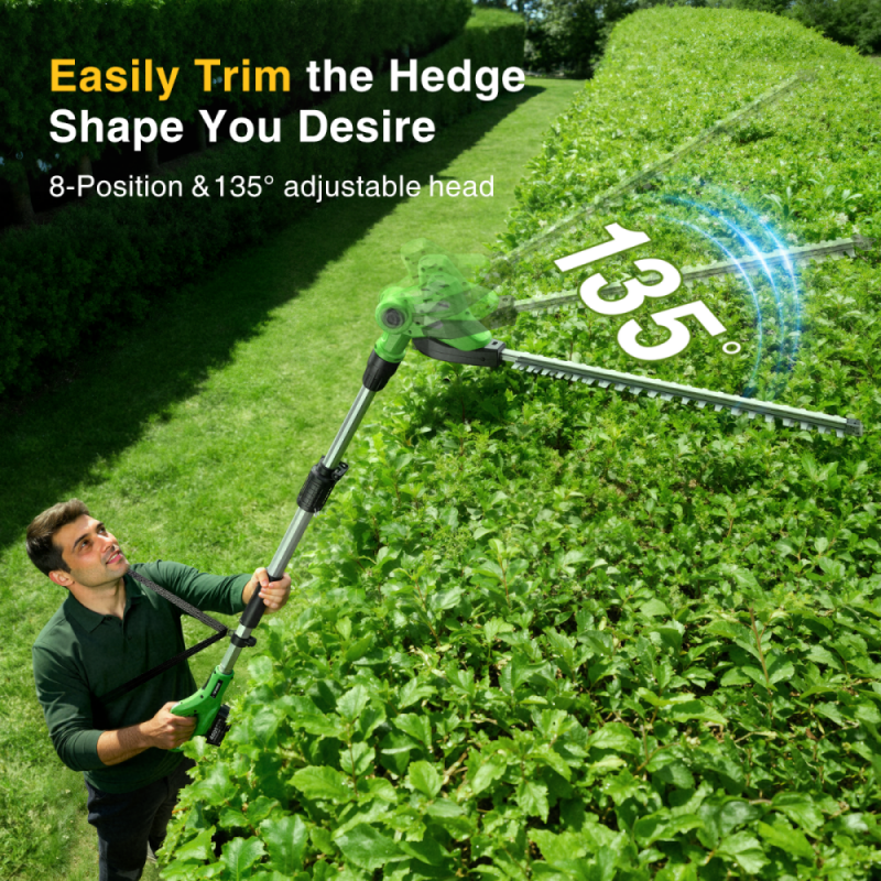 Taskstar 20in Cordless Electric Pole Hedge Trimmer