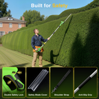Taskstar 20in Cordless Electric Pole Hedge Trimmer