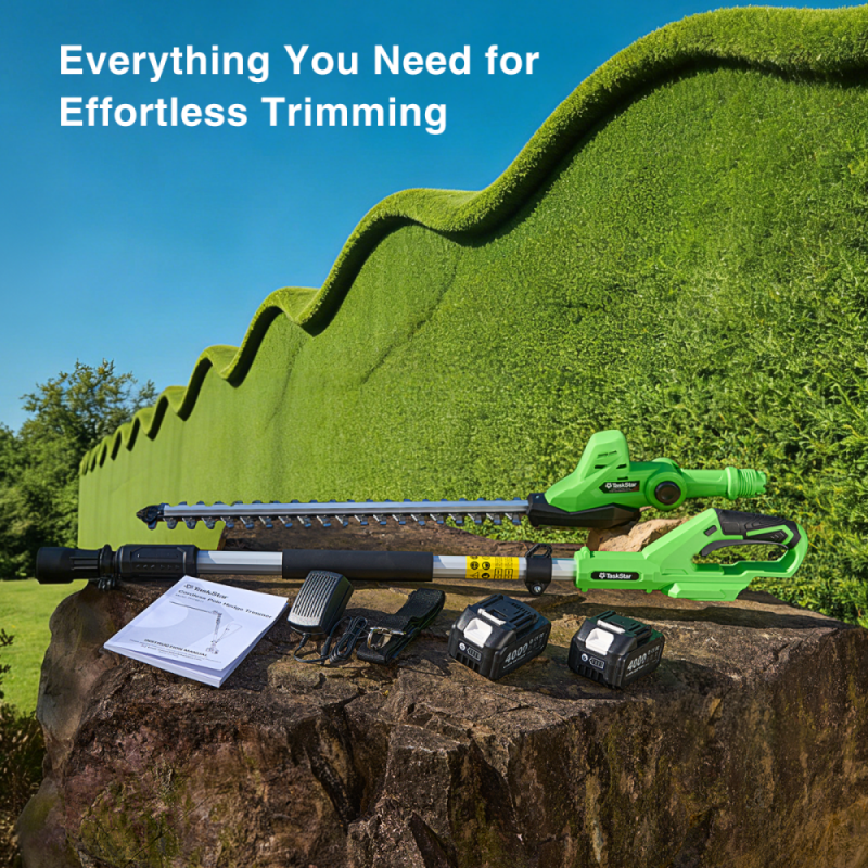Taskstar 20in Cordless Electric Pole Hedge Trimmer