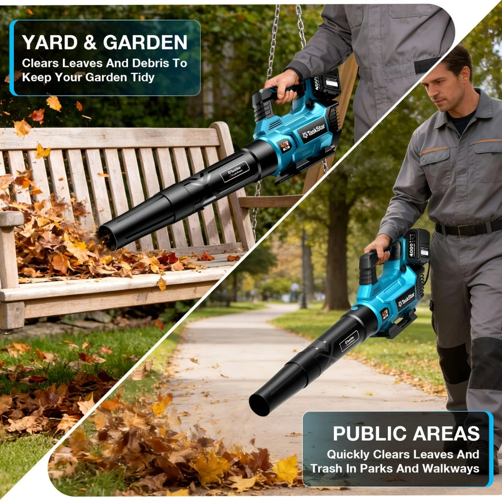 Taskstar 40V Cordless Leaf Blower,600CFM/160MPH Electric Blower