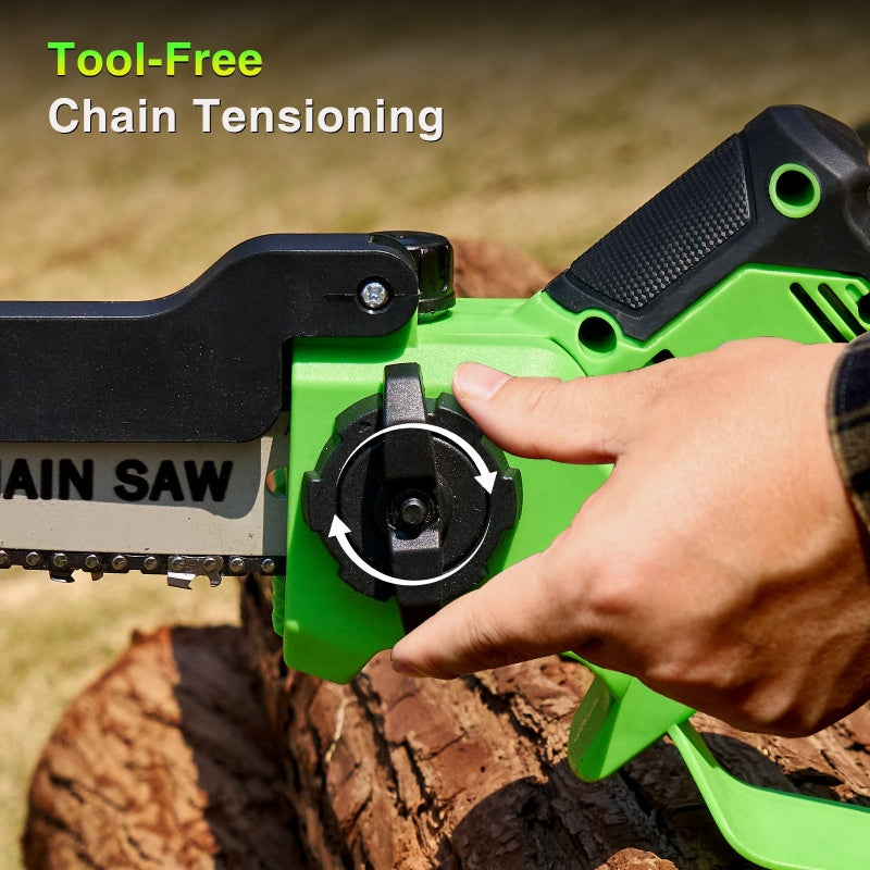 Taskstar 8 Inch & 6 Inch Cordless Electric Mini Chainsaw