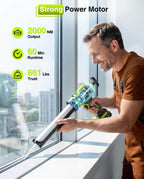 Taskstar Cordless Caulking Gun with 2000 mAh Battery Electric Caulking Gun with Caulking Tool 3 in 1