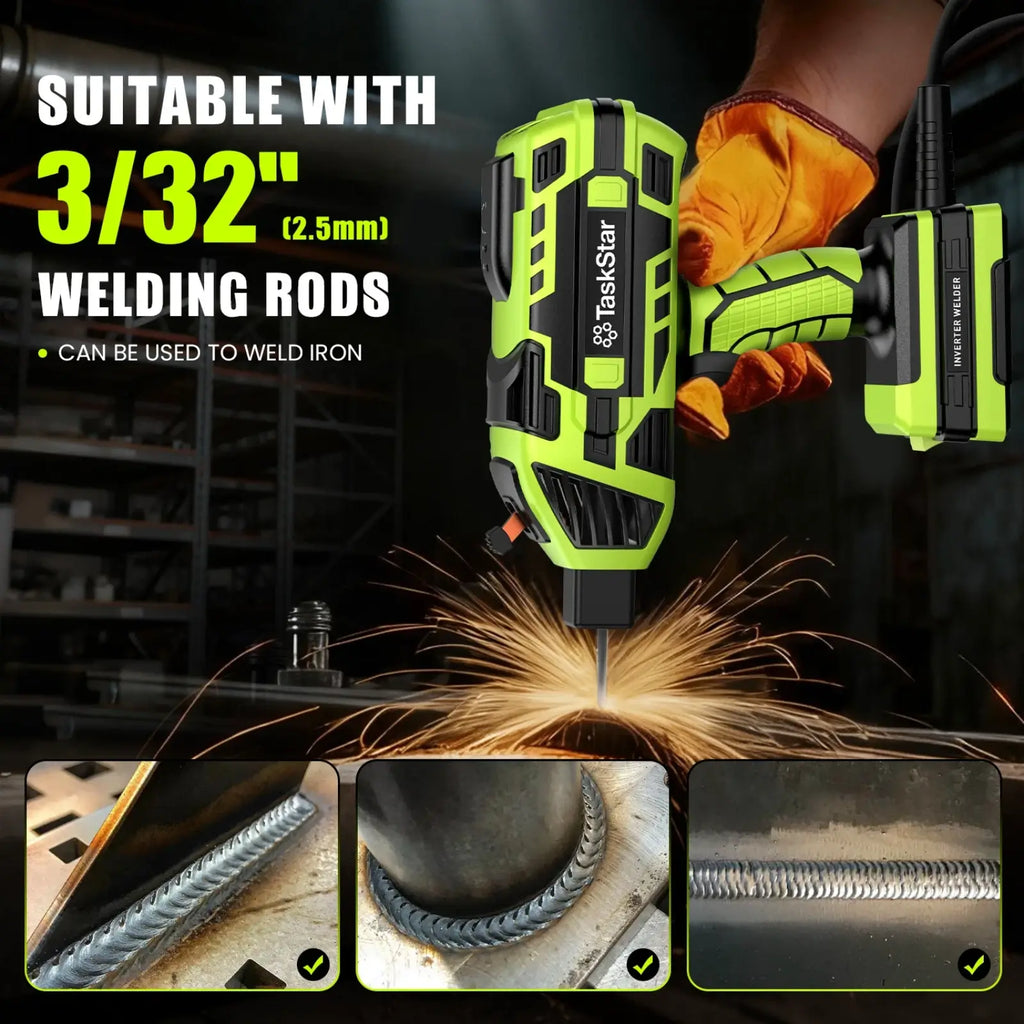 Taskstar 20-120A 110V Portable Stick Welder 20pcs Rods,IGBT Welder Machine