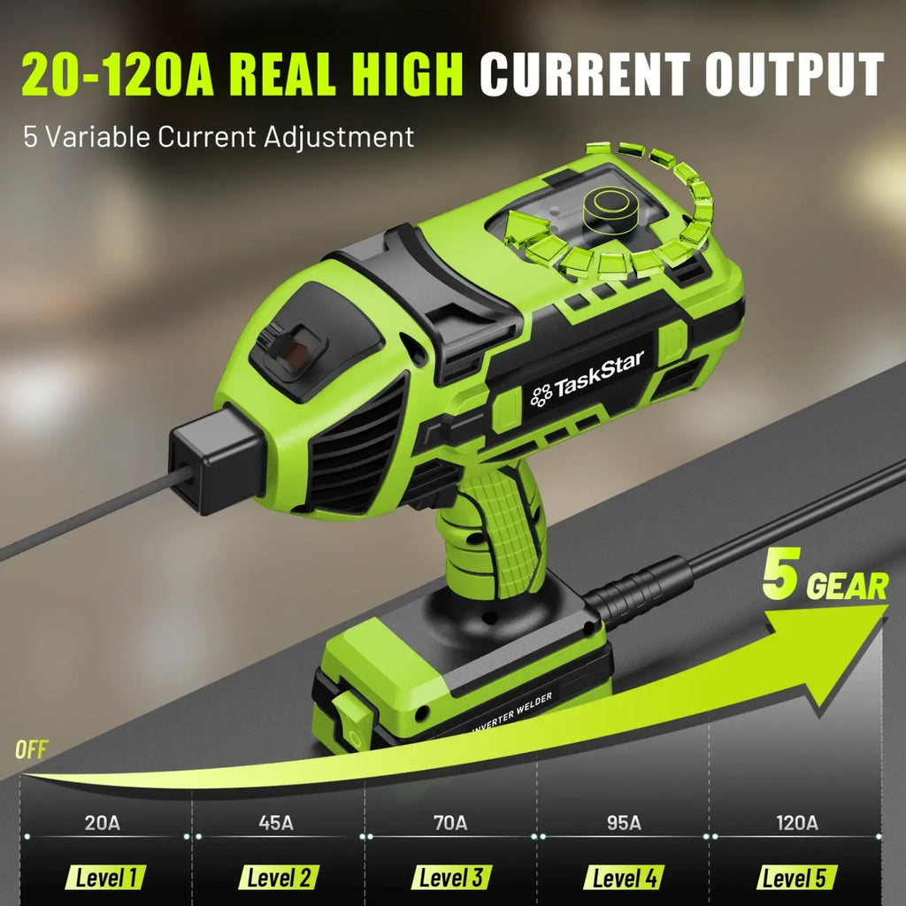 Taskstar 20-120A 110V Portable Stick Welder 20pcs Rods,IGBT Welder Machine