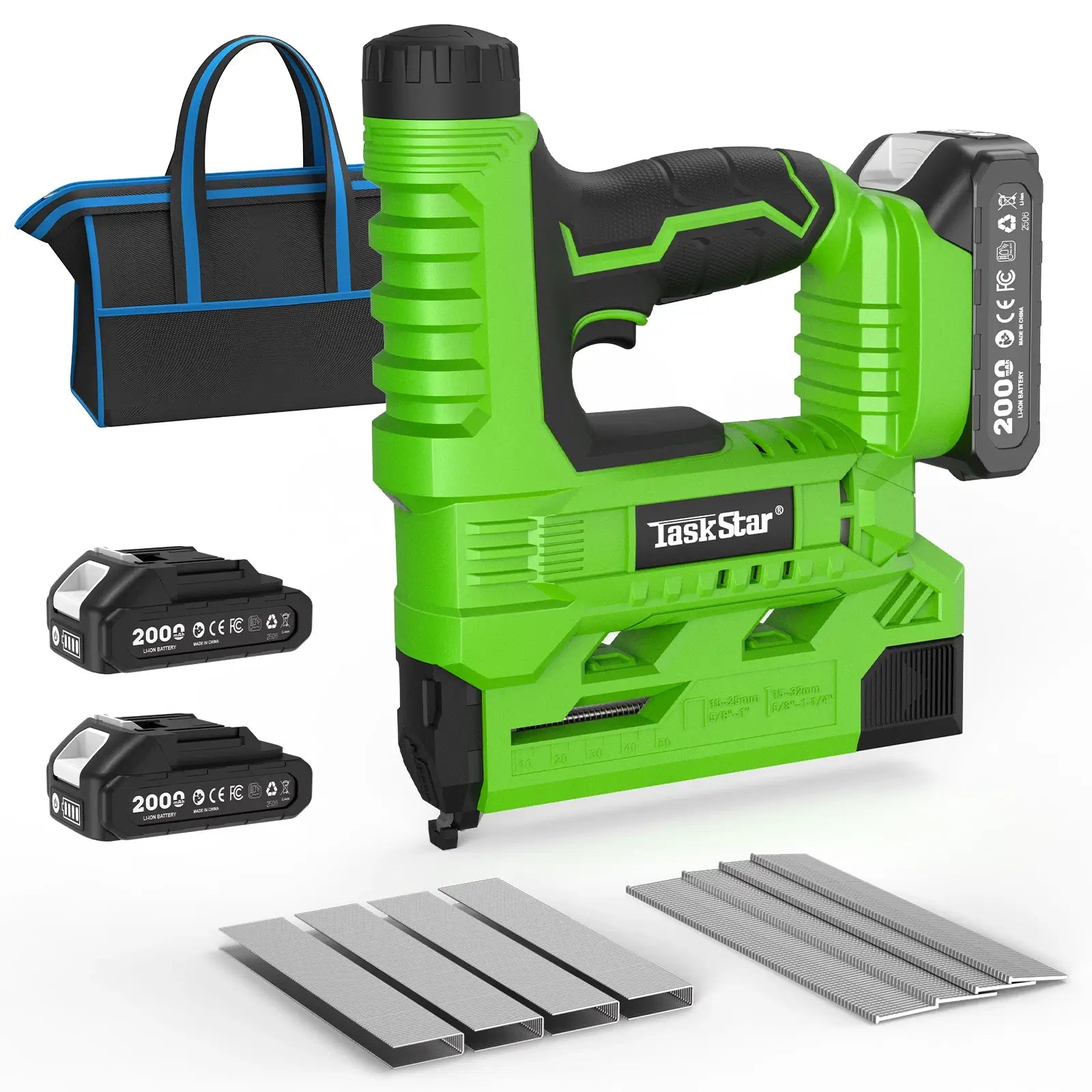 TaskStar Cordless Staple Gun 18G 2 in 1 500pcs Nails