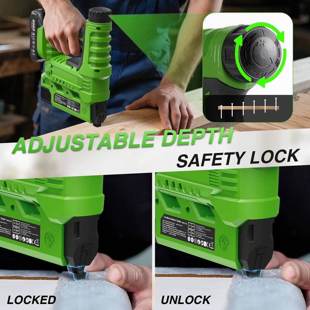 TaskStar Cordless Staple Gun 18G 2 in 1 500pcs Nails