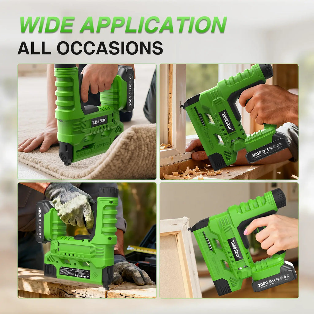 TaskStar Cordless Staple Gun 18G 2 in 1 500pcs Nails