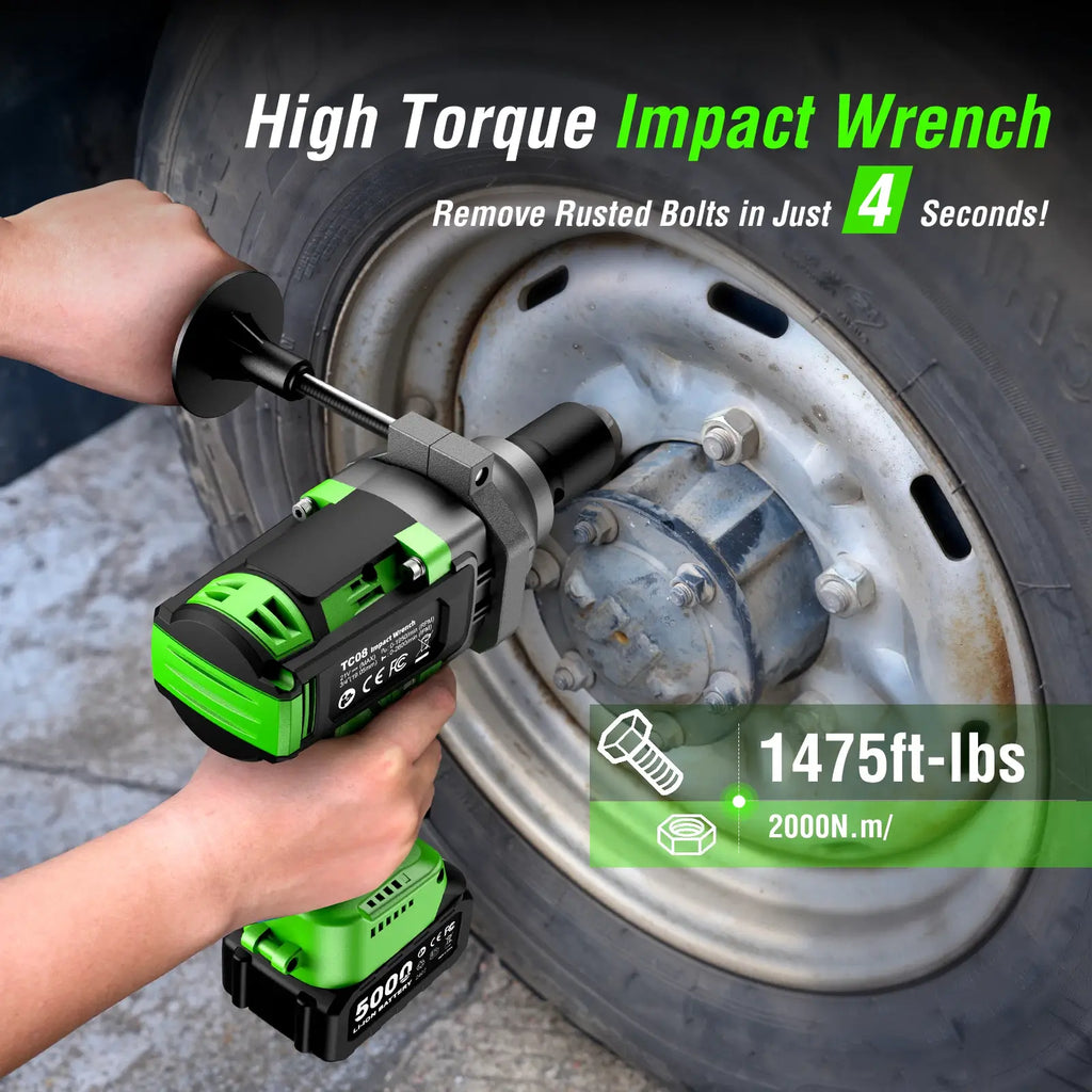 Taskstar 3/4 in Cordless Impact Wrench 2000Nm 1475ft-lbs Brushless Impact Gun
