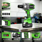 Taskstar 3/4 in Cordless Impact Wrench 2000Nm 1475ft-lbs Brushless Impact Gun
