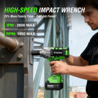 Taskstar 3/4 in Cordless Impact Wrench 2000Nm 1475ft-lbs Brushless Impact Gun