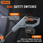 Taskstar 12'' Cordless Snow Shovel, 21V Battery Powered Snow Blower