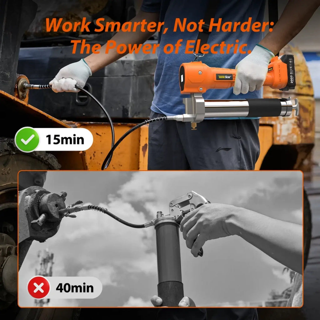 Taskstar Cordless Grease Gun Electric 21V 10000PSI