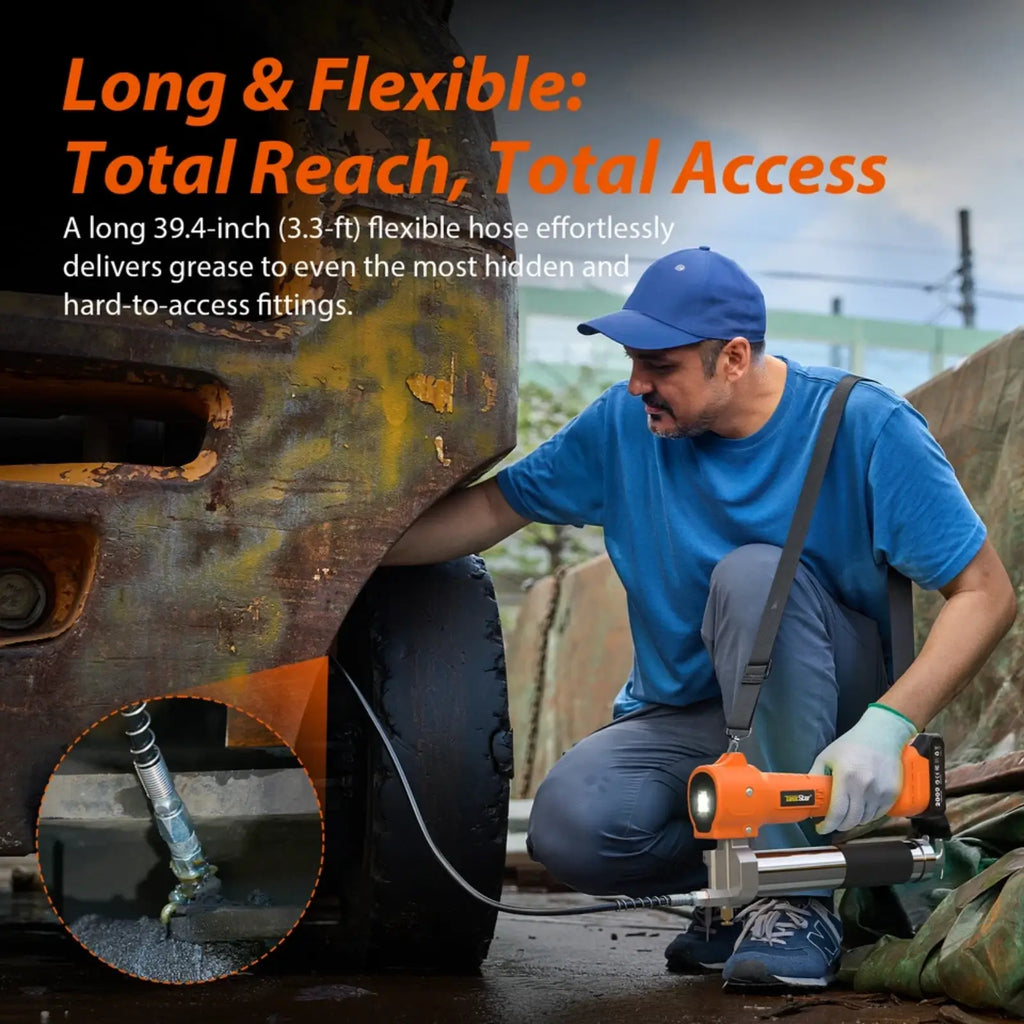 Taskstar Cordless Grease Gun Electric 21V 10000PSI
