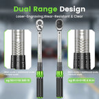 Taskstar 8Pcs Torque Wrench Set, 1/4'' & 3/8'' & 1/2'' Drive Click Torque Wrench